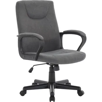 Kancelářské křeslo, tmavě šedá/černá, REVIN