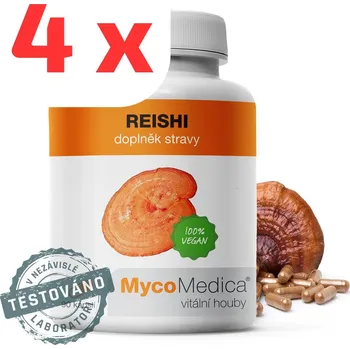 Přírodní produkt MycoMedica Reishi 4 x 90 kapslí