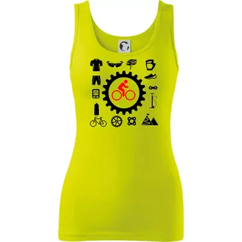 Vše pro cyklistiku - Dámské tílko - XS ( Limetková )