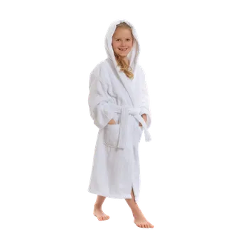 Dámské noční prádlo Interkontakt Dětský župan s kapucí bílý 110