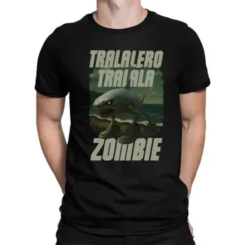 Žertovný předmět Tralalero tralala - zombie - Italian Brainrot - pánské tričko s potiskem- Tričkový.cz