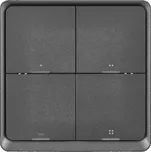 Vypínač 4-tlačítkový GoSmart 1xCR2430 Tuya černá