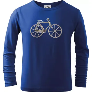 Chlapecké tričko Dřevěné kolo - Triko dětské Long Sleeve - 122 cm/6 let ( Královská modrá )