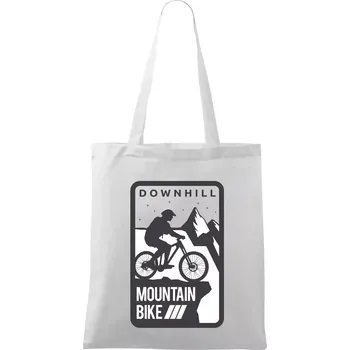 MTB downhill hranaté - Taška bavlněná - 42 x 38 cm ( Bílá )