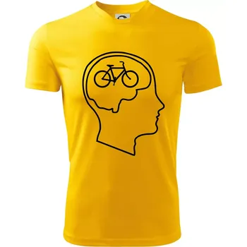 Chlapecké tričko Myslím jen na kolo - Dětské triko sportovní (dresovina) - 146 cm/10 let ( Žlutá )