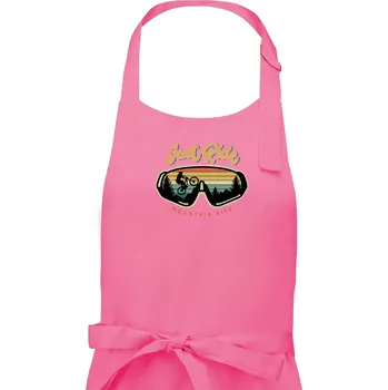 Kuchyňská zástěra Just ride mountain bike - Pánská zástěra na vaření - Univerzální velikost ( Růžová )