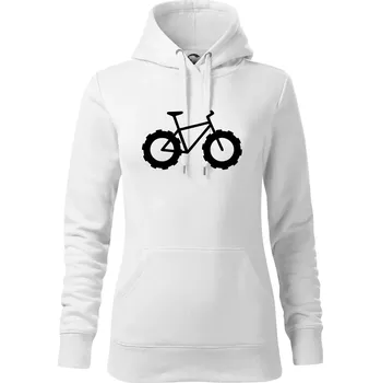 Dámská mikina Fatbike - Mikina dámská Cape s kapucí - XL ( Bílá )