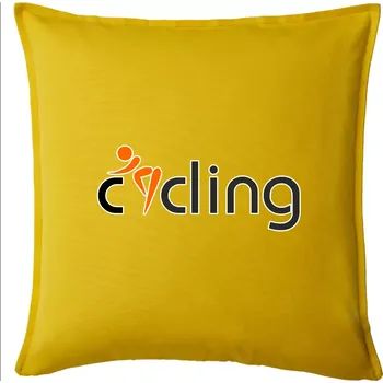 Polštář Cycling postava - Polštář 50x50 - 50x50 - Pouze potah ( Žlutá )