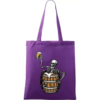 Kostra pivo - Taška bavlněná - 42 x 38 cm ( Fialová )