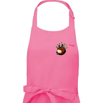 Kuchyňská zástěra Kaštanový ježeček - prso - Dámská zástěra na vaření - Univerzální velikost ( Růžová )