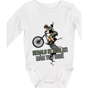 Nedalo se odolat, mám to v sobě kolo - Body kojenecké s dlouhým rukávem - Dlouhý r. 3-6 měs ( Bílá )