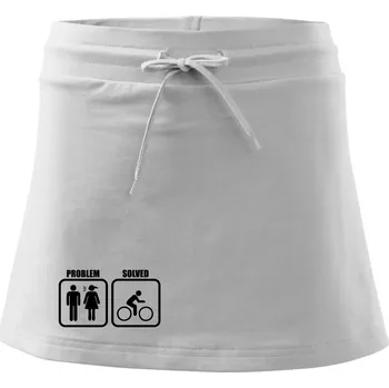 Dámská sukně Problém - Kolo - Sportovní sukně - two in one - XL ( Bílá )