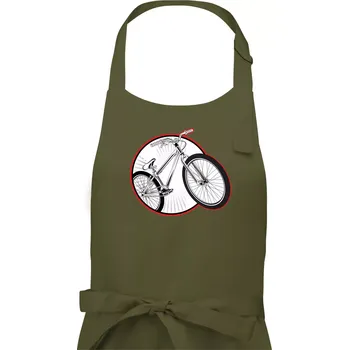 Kuchyňská zástěra Downhill kolo v kruhu - Pánská zástěra na vaření - Univerzální velikost ( Khaki )