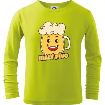 Dětská móda Malý pívo - Triko dětské Long Sleeve - 104-110cm / 3-4 roky ( Limetková )