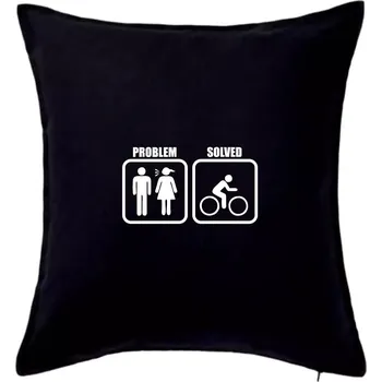 Polštář Problém - Kolo - Polštář 50x50 - 50x50 - Pouze potah ( Černá )