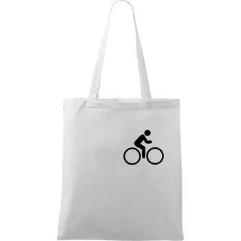 Cyklistika logo prsa - Taška bavlněná - 42 x 38 cm ( Bílá )