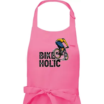 Kuchyňská zástěra BikeHolic - Pánská zástěra na vaření - Univerzální velikost ( Růžová )