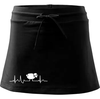 Dámská sukně EKG černá ovečka - Sportovní sukně - two in one - L ( Černá )