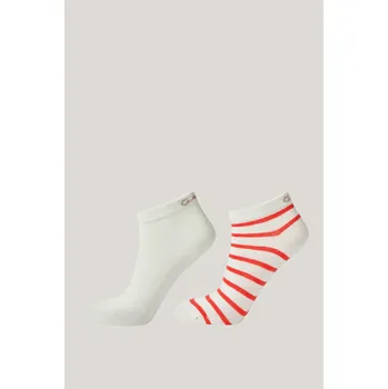 Dámské oblečení PONOŽKY GANT STRIPE AND SOLID ANKLE SOCKS 2-P ORANGE RED