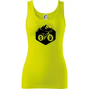 Dámské tričko Fatbike hory - Dámské tílko - L ( Limetková )
