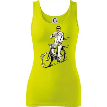 Gentleman na kole s pivem - Dámské tílko - XL ( Limetková )