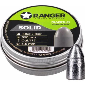 Diabolka Śrut 4,5 mm RANGER Diabolo Professional Solid półokrągły 350 szt. 1,15 g