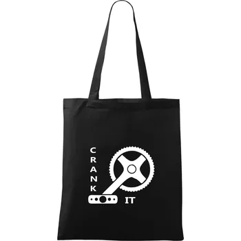 Nákupní taška Crank it - Taška bavlněná - 42 x 38 cm ( Černá )