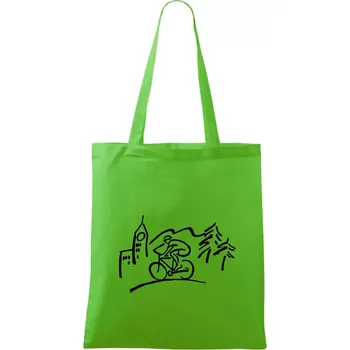 Cyklista na výletě - Taška bavlněná - 42 x 38 cm ( Apple Green )