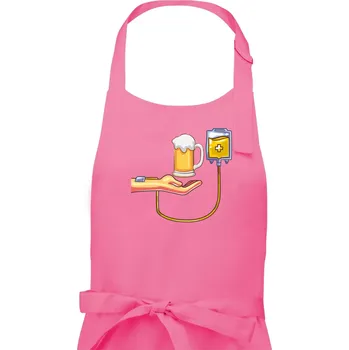 Kuchyňská zástěra Pivo infuze - Pánská zástěra na vaření - Univerzální velikost ( Růžová )