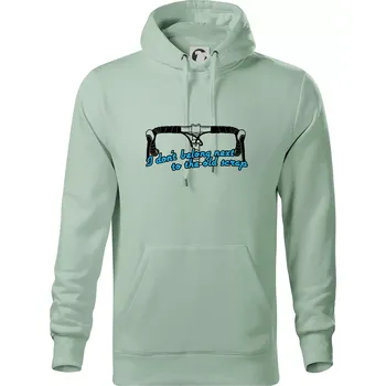 Pánská mikina I don't belong next to the old scrap - Mikina pánská Cape s kapucí - XL ( Sage )