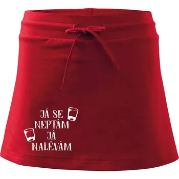Dámská sukně Já se neptám, já nalévám - Sportovní sukně - two in one - XS ( Červená )