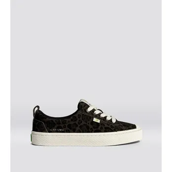 Pánská obuv OCA Low Black Jaguar Print Suede Sneaker