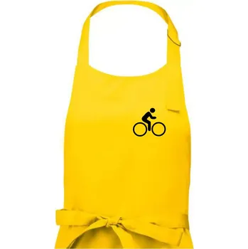 Kuchyňská zástěra Cyklistika logo prsa - Pánská zástěra na vaření - Univerzální velikost ( Žlutá )
