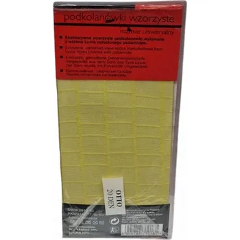 Dámské punčochy Vzorované podkolenky Otto 20 DEN žluté kostkované univerzální