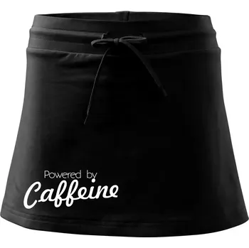 Dámská sukně Powered by Caffeine - Sportovní sukně - two in one - XL ( Černá )