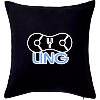 Polštář Cycling řetěz - Polštář 50x50 - 50x50 - Pouze potah ( Černá )