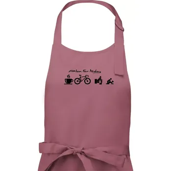 Kuchyňská zástěra Plan for today - Pánská zástěra na vaření - Univerzální velikost ( Starorůžová )