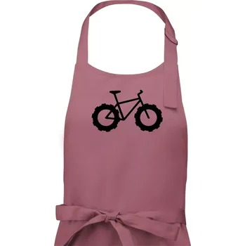 Kuchyňská zástěra Fatbike - Pánská zástěra na vaření - Univerzální velikost ( Starorůžová )