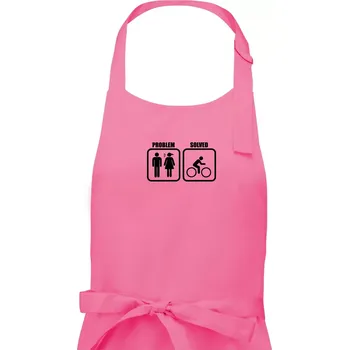 Kuchyňská zástěra Problém - Kolo - Pánská zástěra na vaření - Univerzální velikost ( Růžová )