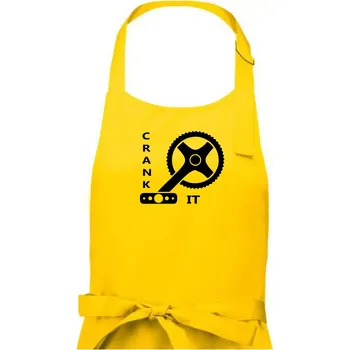 Kuchyňská zástěra Crank it - Pánská zástěra na vaření - Univerzální velikost ( Žlutá )