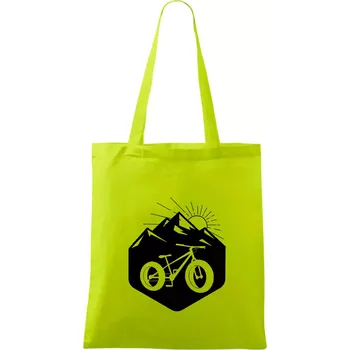 Fatbike hory - Taška bavlněná - 42 x 38 cm ( Limetková )