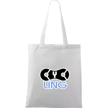 Cycling řetěz - Taška bavlněná - 42 x 38 cm ( Bílá )