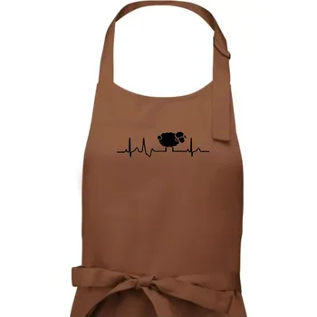 Kuchyňská zástěra EKG černá ovečka - Pánská zástěra na vaření - Univerzální velikost ( Kakaová )