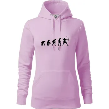 Dámská mikina Evoluce lukostřelba kladkový luk - Mikina dámská Cape s kapucí - S ( Orchid )