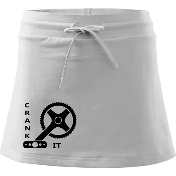 Dámská sukně Crank it - Sportovní sukně - two in one - M ( Bílá )