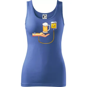 Dámské tričko Pivo infuze - Dámské tílko - M ( Azurově modrá )