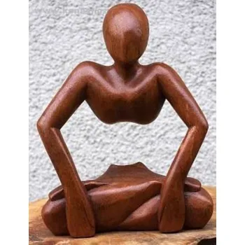 YOGA MAN 30cm, dřevěná soška