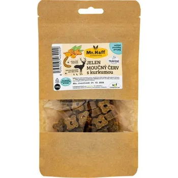 Pamlsek pro psa Pamlsky pro psy - JELEN MOUČNÝ ČERV S KURKUMOU 100 g