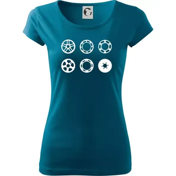 Dámské tričko Cyklo Převodníky - Dámské triko Pure - S ( Petrolejová )