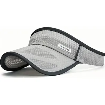 Kšiltovka Síťovaná kšiltovka s dlouhým kšiltem bez vrchu - SVĚTLE ŠEDÁ (Značka: SH)